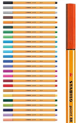 Sada liner Stabilo point 88 - výběr barev