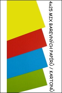 Papír barevný  A2 - 160g - 4 x 25 listů