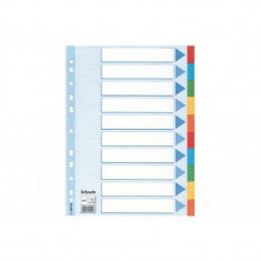 Rozřaďovač A4 kartonový barevný 10 listů - 2x 5 barev