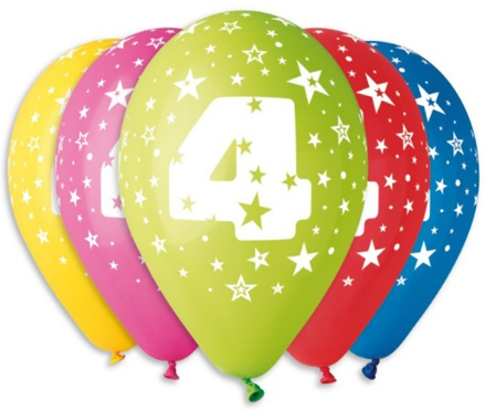 Latexový balonek číslo 30 cm 0-9