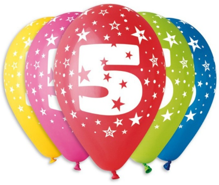 Latexový balonek číslo 30 cm 0-9