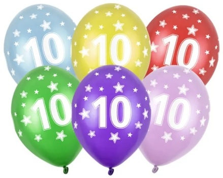 Latexový balonek s potiskem čísla 30 cm 10 - 80
