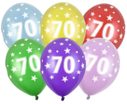 Latexový balonek s potiskem čísla 30 cm 10 - 80