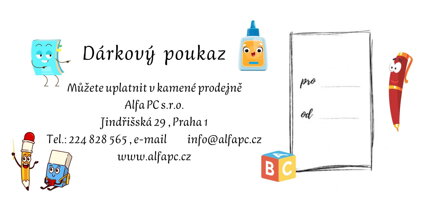 Dárkový poukaz - školní potřeby