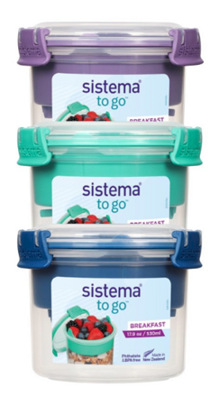 Sistema® TO GO™ Dóza na snídani s miskou a lžičkou 530 ml, mátová