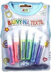 Barva na textil 6 ks - perleť