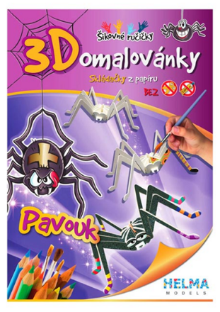 Omalovánka 3D pavouk, A4