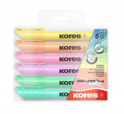 Kores High liner PLUS PASTEL  -  6 ks 