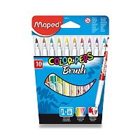 DĚTSKÉ FIXY MAPED COLOR'PEPS BRUSH - 10 BAREV