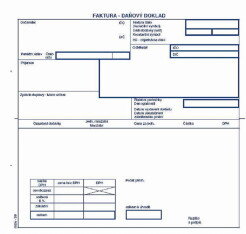 Faktura 2/3 A4 NCR tabulka na DPH MSK 39