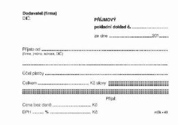 Příjmový doklad nečíslovaný bez tabulky - MSK 48