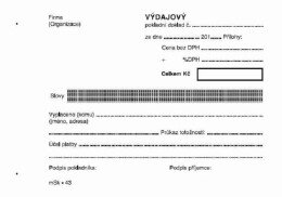 Výdajový pokladní doklad A6 jednoduchý NCR - samopropisující  MSK 43