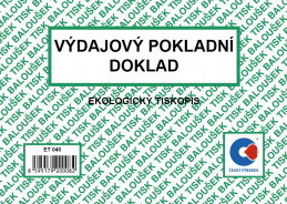 Výdajový pokladní doklad A6 jednoduchý: nečíslovaný / 50 ls