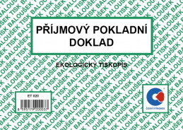 Příjmový pokladní doklad A6, jednoduchý: nečíslovaný / 50 ls