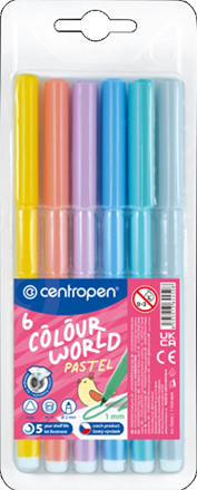 Popisovač 7550 Centropen Pastel sady - různé velikosti