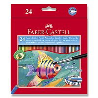 AKVARELOVÉ PASTELKY FABER-CASTELL - 24 BAREV + ŠTĚTEC