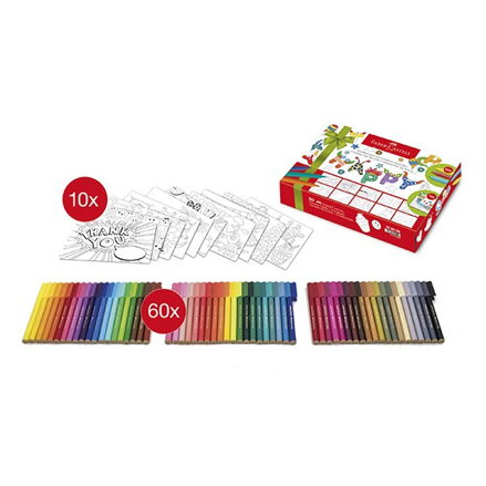 DĚTSKÉ FIXY FABER-CASTELL CONNECTOR - 60 BAREV
