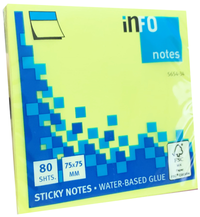 Samolepicí bloček 100ls žlutý