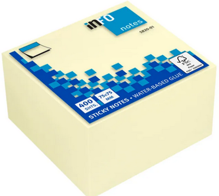 Samolepicí bloček 400ls žlutý