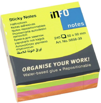 Samolepicí bloček 4x60ls neon