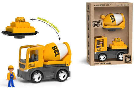 ECO MultiGO Build 2+1 - Igráček stavbař, auto, jeřáb, valník