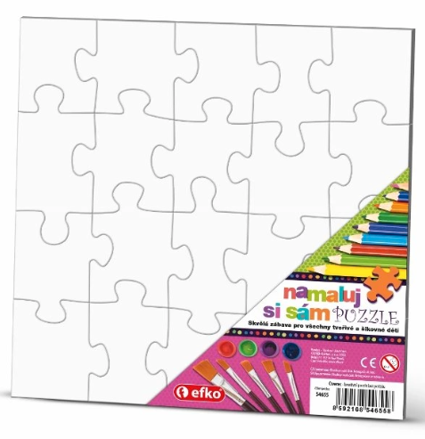 Namaluj si sám Puzzle - různé varianty