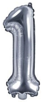 Balónek folióvý číslice 35cm 0-9