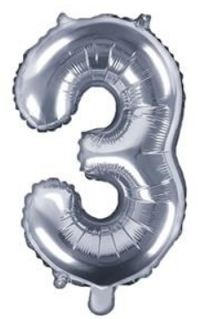 Balónek folióvý číslice 35cm 0-9