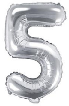 Balónek folióvý číslice 35cm 0-9