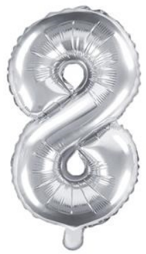 Balónek folióvý číslice 35cm 0-9