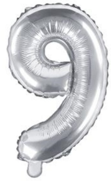 Balónek folióvý číslice 35cm 0-9