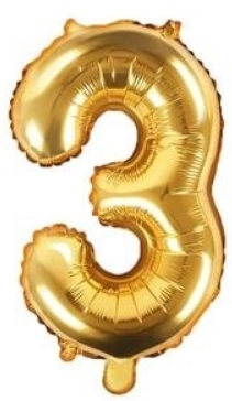 Balónek folióvý číslice 35cm 0-9