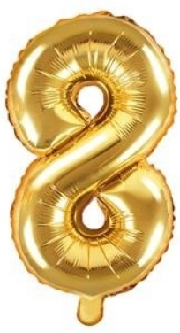 Balónek folióvý číslice 35cm 0-9