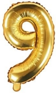 Balónek folióvý číslice 35cm 0-9