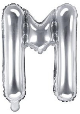 Fóliové písmeno 35cm Stříbrné