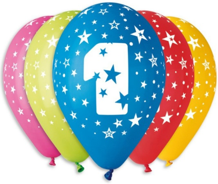 Latexový balonek číslo 30 cm 0-9