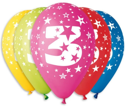 Latexový balonek číslo 30 cm 0-9