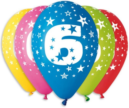 Latexový balonek číslo 30 cm 0-9