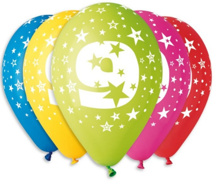 Latexový balonek číslo 30 cm 0-9