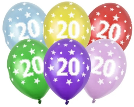 Latexový balonek s potiskem čísla 30 cm 10 - 80