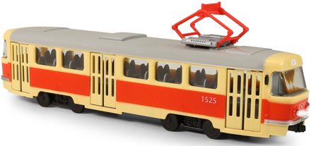 Tramvaj která hlásí zastávky česky 28 cm