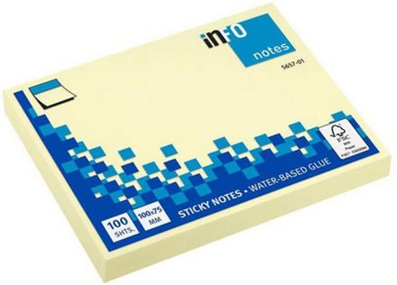 Samolepicí bloček 100ls žlutý