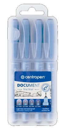 Liner Centropen 2631 černý různé tloušťky