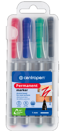 Permanentní popisovač Centropen 2846 sada 4ks