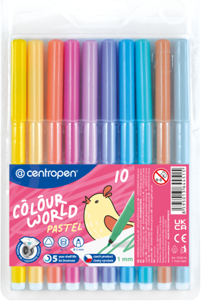 Popisovač 7550 Centropen Pastel sady - různé velikosti