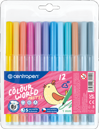 Popisovač 7550 Centropen Pastel sady - různé velikosti