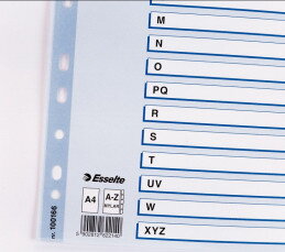 Rozřaďovač A4 kartonový Mylar s potiskem: A4/ A-Z