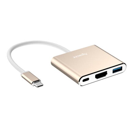  DH610, zlatý, Apacer - USB (3.1) hub 3-port,