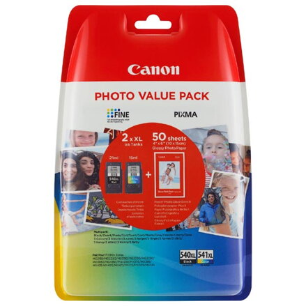 Canon originální value pack PG-540XL+CL-541XL + fotopapír