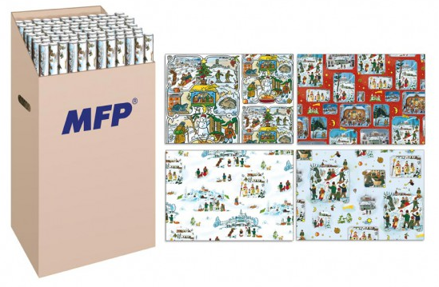 Balicí papír vánoční role klasik LADA 2x100x70